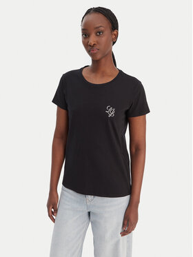 Liu Jo Sport Liu Jo Sport T-krekls TA6056 JS923 Melns Regular Fit