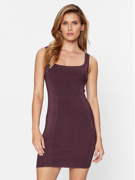 Guess Guess Každodenní šaty Lucia W3BK03 Z2XY0 Bordó Slim Fit