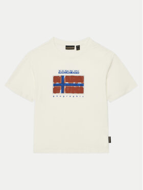 Napapijri Napapijri Тишърт S-Sella NP0A4IGX S Екрю Regular Fit