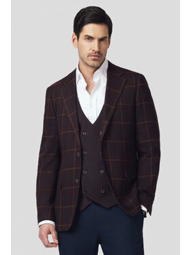 Lancerto Lancerto Marynarka Sovana MA131225000015 Bordowy Slim Fit