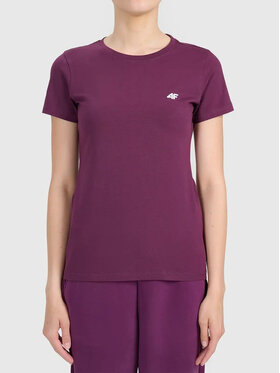4F 4F T-Shirt 4FWSS26TTSHF2771-60 Bordowy Active Fit