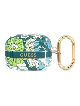 Guess Guess Etui na słuchawki Flower Zielony