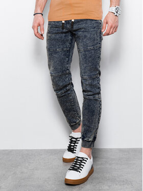 Ombre Ombre Jeansy OM-PADJ-0108 Modrá Jogger Fit