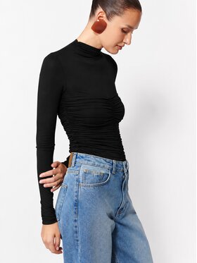La Mania La Mania Bluzka SOLLA Czarny Basic Fit