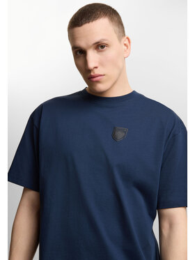 PROSTO. PROSTO. T-Shirt Shield Splash Granatowy Oversize