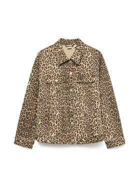 Vero Moda Vero Moda Jeansová bunda Tessa 10329961 Hnědá Oversize