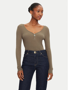 Morgan Morgan Pulover 232-MBANZA Bej Slim Fit