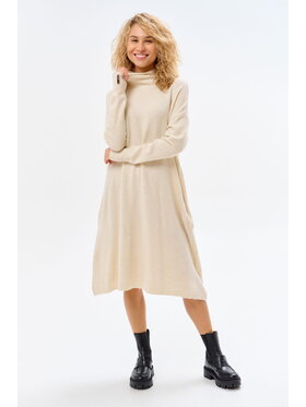 blue shadow blue shadow Sukienka 5014 Beżowy Regular Fit