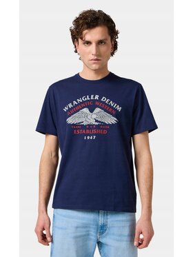 Wrangler Wrangler T-Shirt Americana Tee Niebieski Oversize