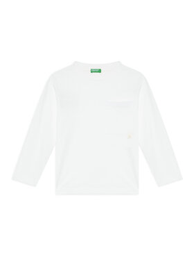 United Colors Of Benetton United Colors Of Benetton Bluzka 3I1XC10QS Biały Regular Fit