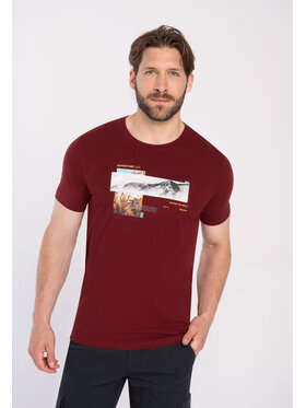 Volcano Volcano T-Shirt M02145-W24 Czerwony Regular Fit