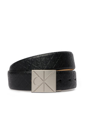 Calvin Klein Calvin Klein Pásek Emblem Plaque W/ Aop 35Mm Adj LV04D7082G Černá
