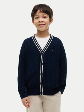 Tommy Hilfiger Tommy Hilfiger Kardigan KB0KB10491 Granatowy Regular Fit