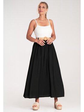 FIGL FIGL Spódnica maxi M1221 Czarny Flared Fit