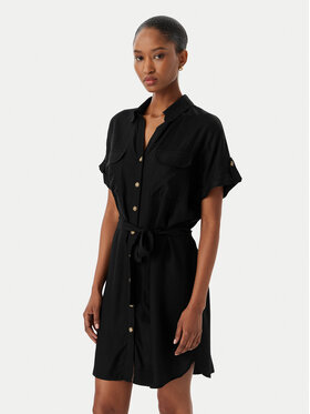 Vero Moda Vero Moda Košeľové šaty Bumpy 10325828 Čierna Regular Fit