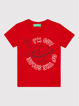 United Colors Of Benetton United Colors Of Benetton T-särk 3I1XG101C Punane Regular Fit