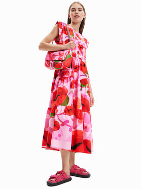 Desigual Desigual Letní šaty MONSIEUR CHRISTIAN LACROIX Tulip 23SWVW25 Růžová Regular Fit