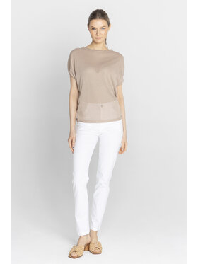 Deni Cler Milano Deni Cler Milano Sweter T-DC-S219-F2-20-18-1 Beżowy Regular Fit