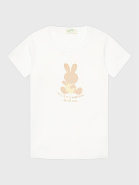 United Colors Of Benetton United Colors Of Benetton T-Shirt 3I9WA1003 Λευκό Regular Fit