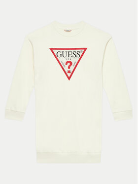 Guess Guess Vestito da giorno J3YK20 KA6R3 Écru Regular Fit