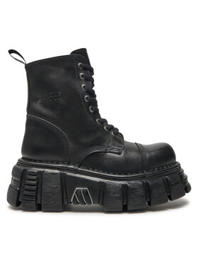 NEW ROCK NEW ROCK Schnürstiefel M-NEWMILI083-S39 Schwarz