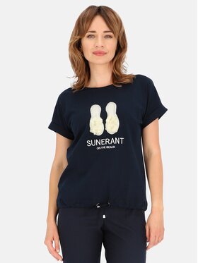 Perso Perso T-Shirt TCE249000F Tmavomodrá Regular Fit