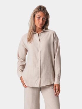 TeeShoppen TeeShoppen Koszula 'Basic Collection' Beżowy Oversize