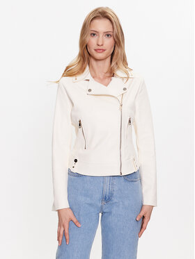 Liu Jo Liu Jo Giacca in similpelle WA3015 E0624 Écru Regular Fit