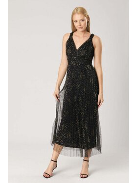 QUIOSQUE QUIOSQUE Každodenní šaty TWIST DRESS Černá Regular Fit