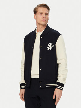 Tommy Hilfiger Tommy Hilfiger Majica dugih rukava Colour-Blocked Terry MW0MW43091 Tamnoplava Regular Fit