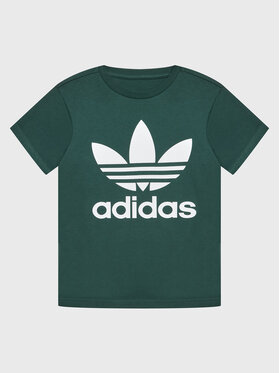 adidas adidas T-Shirt adicolor Trefoil Tee HK2908 Zielony Regular Fit