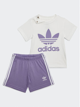 adidas adidas Набір футболка і спортивні шорти Trefoil Shorts Tee Set IB8641 Фіолетовий Regular Fit