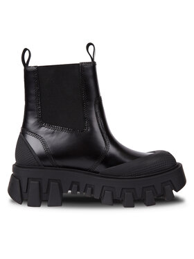 Tommy Jeans Tommy Jeans Μποτάκια με λάστιχο Tjw Chunky Chelsea Mix Material EN0EN02375 Μαύρο