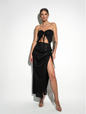 LilaLou LilaLou Sukienka letnia Nicole Czarny Regular Fit