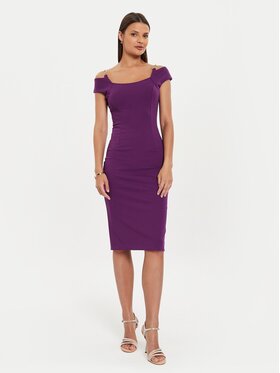 Rinascimento Rinascimento Sukienka koktajlowa CFC0119770003 Fioletowy Regular Fit