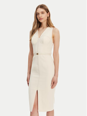 Elisabetta Franchi Elisabetta Franchi Coctailkleid AB-706-51E2-193 Écru Slim Fit