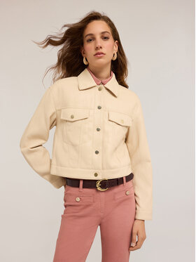 Motivi Motivi Kurtka z imitacji skóry R330Q101067N002 Écru Regular Fit