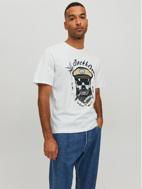 Jack&Jones Jack&Jones Тишърт Roxbury 12227779 Бял Regular Fit