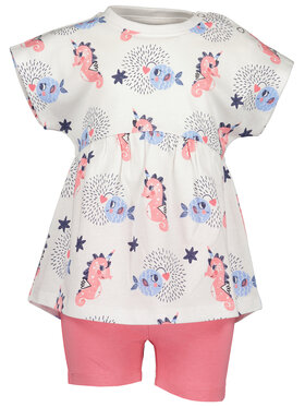 Blue Seven Blue Seven Komplekti kuuluvad t-särk ja šortsid 914519 Valge Regular Fit