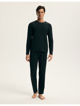 Esotiq Esotiq Piżama 44400 Czarny Regular Fit