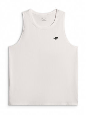 4F 4F Tank top BASIC 5 Biały Regular Fit