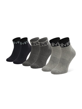 Calvin Klein Calvin Klein Комплект 3 чифта дълги чорапи мъжки 701218722 Сив