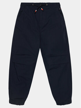 Tommy Hilfiger Tommy Hilfiger Pantaloni di tessuto Woven Wide Pants KB0KB08703 Blu Regular Fit