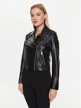 NAF NAF NAF NAF Geacă de piele Clarina XENL22 Negru Regular Fit