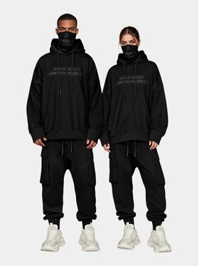 MADE BY SOCIETY MADE BY SOCIETY Kurtka anorak Oversized Block District - H18000 Czarny Basic Fit