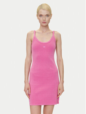 adidas adidas Rochie de zi Ribbed JI5750 Roz Slim Fit