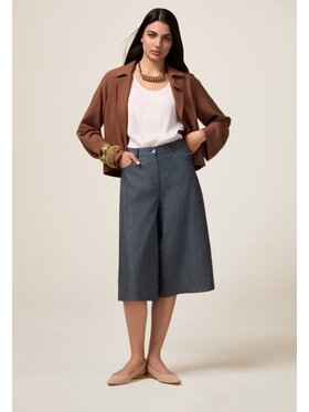 Oltre Oltre Pantaloncini P720R108605N034 Blu Baggy Fit