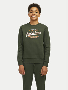 Jack&Jones Junior Jack&Jones Junior Majica dugih rukava Logo 12258840 Zelena Regular Fit