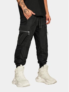 MADE BY SOCIETY MADE BY SOCIETY Spodnie materiałowe CIPHER Pants - P17675 Czarny Basic Fit