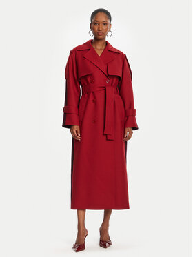 Patrizia Pepe Patrizia Pepe Trenčkot 8O0188/A630-J4L3 Bordo rdeča Regular Fit